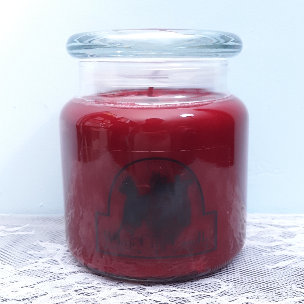 Cranberry Red Scented Soy Jar Candle Whip City brand Westfield Massachusetts